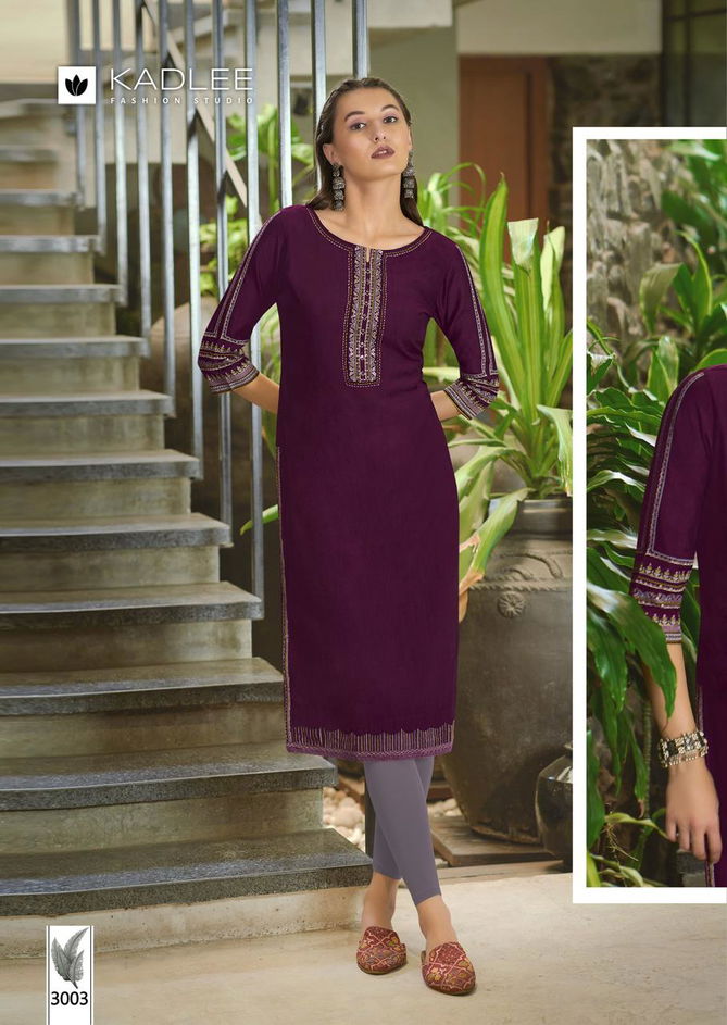 Aarvi By Kadlee Viscose Weaving Designer Kurtis Suppliers In India